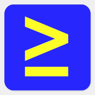 Sticker Carré Supérieur ou égal à