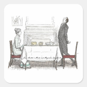 Sticker Carré Superior Society, Jane Austen Pride et Préjugés