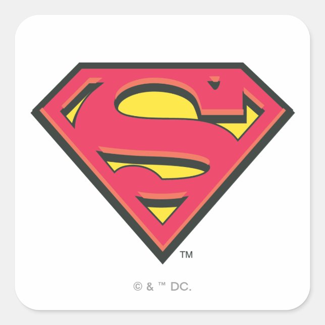 Sticker Carré Superman S-Shield | Logo classique (Devant)