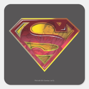 Sticker Carré Superman S-Shield   Logo de réflexion