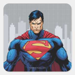 Sticker Carré Superman Standing