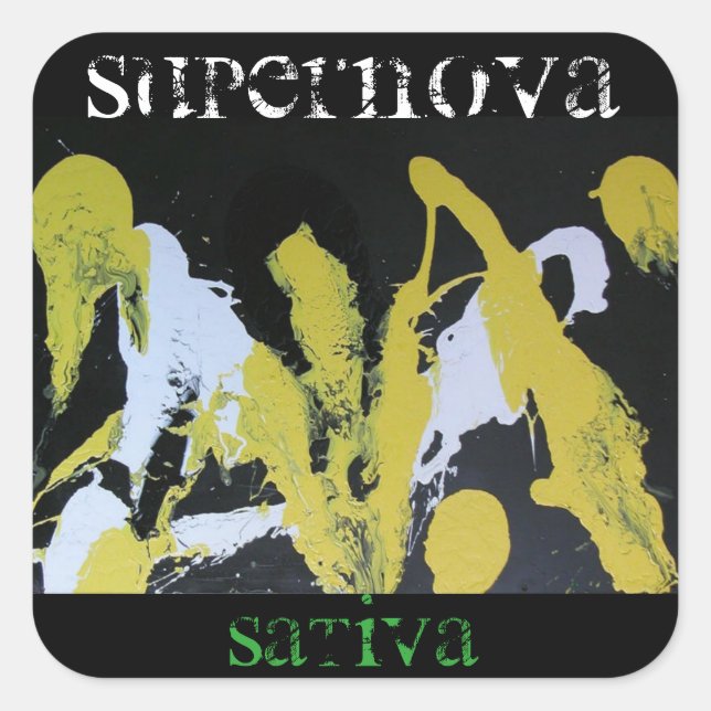 STICKER CARRÉ SUPERNOVA SATIVA (Devant)