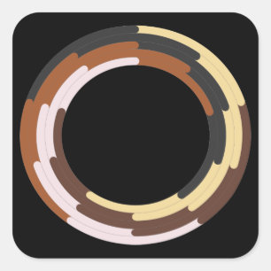 Sticker Carré Support pour l'autocollant racial d'unité