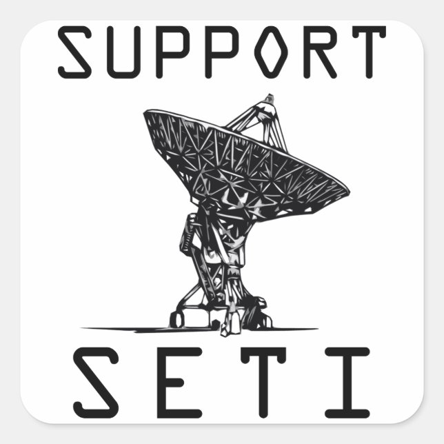Sticker Carré Support SETI (Devant)