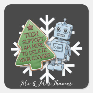 Sticker Carré Support technique Je suis ici pour supprimer vos c