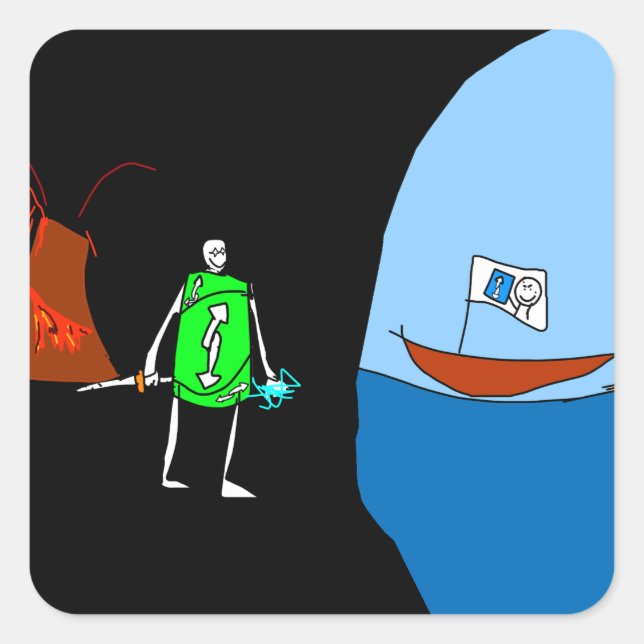 Sticker Carré Suprême (Devant)