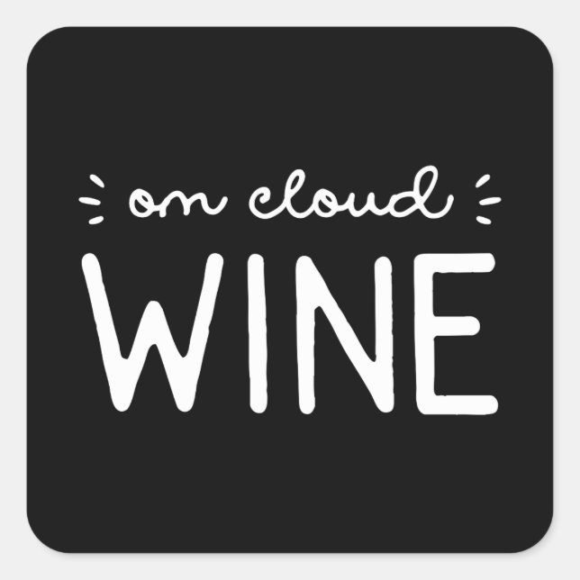 Sticker Carré Sur le vin nuageux (Devant)