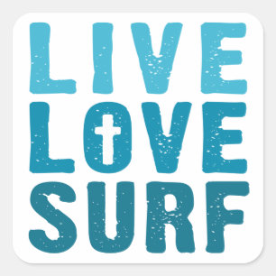 Sticker Carré surf-amour-vivant