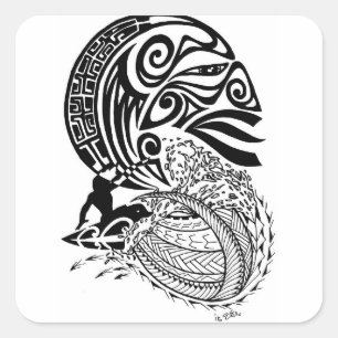 Sticker Carré Surf de minuit
