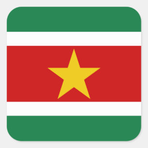 Sticker Carré Suriname Flag