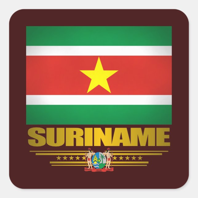 Sticker Carré "Suriname Pride" (Devant)