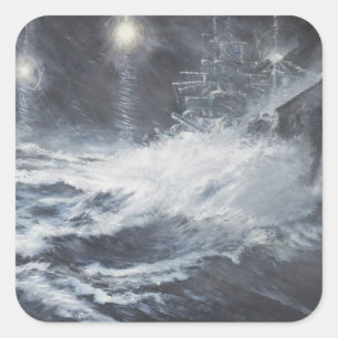 Sticker Carré Surpris par Starshell Scharnhorst Bataille de