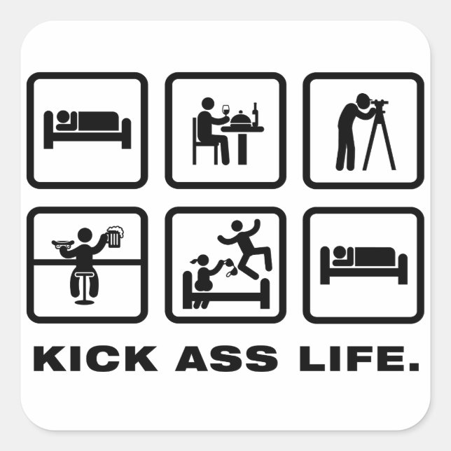 Sticker Carré Surveyeur foncier (Devant)