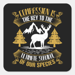 Sticker Carré Survie - La Compassion Est La Clé