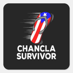 Sticker Carré Survivant de la chancla