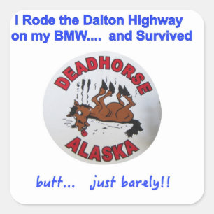 Sticker Carré Survivant de la route BMW Dalton