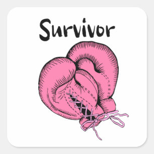 Sticker Carré survivant du cancer du sein