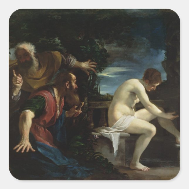 Sticker Carré Susanna et les Anciens (Devant)