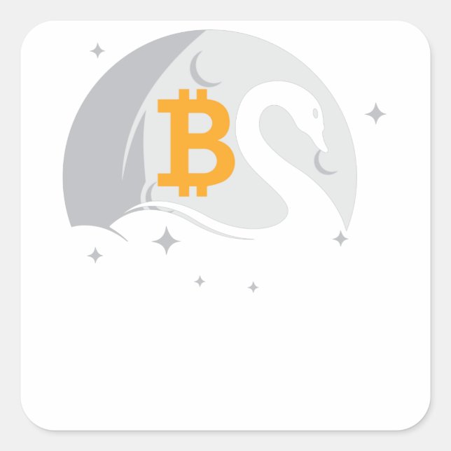 Sticker Carré Swan Bitcoin (Devant)