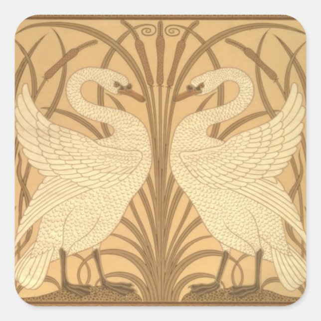 Sticker Carré Swan wallpaper design (Devant)