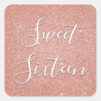 Sweet 16 Anniversaire Rose Gold Blush Parties scin