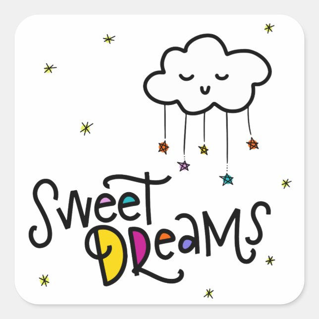 Sticker Carré Sweet Dreams (Devant)