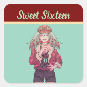 Sticker Carré Sweet Sixteen Anime, Source