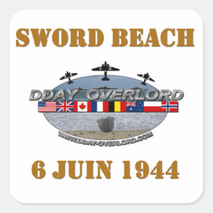 Sticker Carré Sword Beach 1944