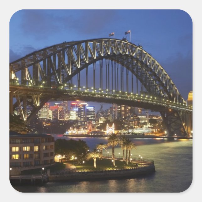 Sticker Carré Sydney Harbour Bridge et Park Hyatt Sydney Hotel (Devant)