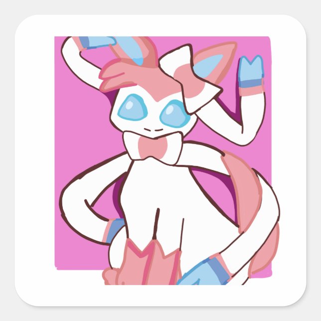 Sticker Carré Sylveon (pokemon) (Devant)