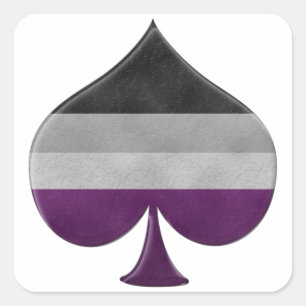 Sticker Carré SYMBOLE ACE DE LA FIERTÉ Asexuelle