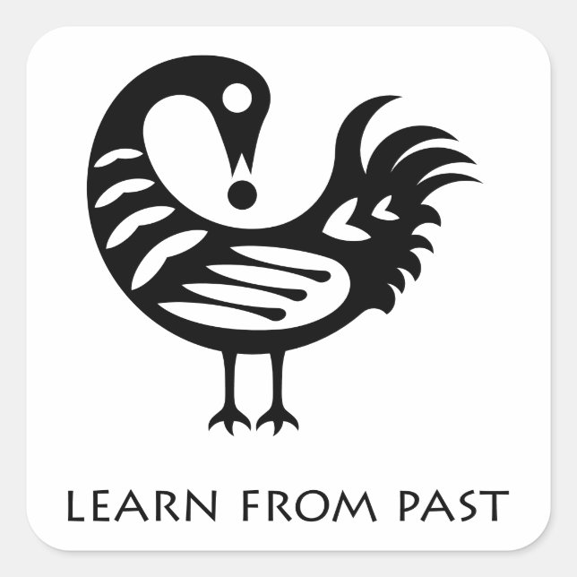 Sticker Carré Symbole Adinkra africain Stickofa (Devant)