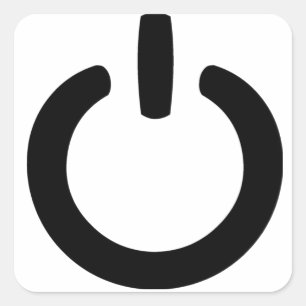 Sticker Carré Symbole d'alimentation