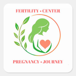 Sticker Carré Symbole de Bien-être Fertilité pour l'Espoir de Co