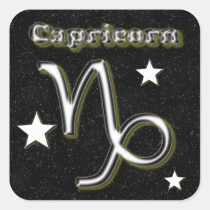 Sticker Carré Symbole de Capricorne