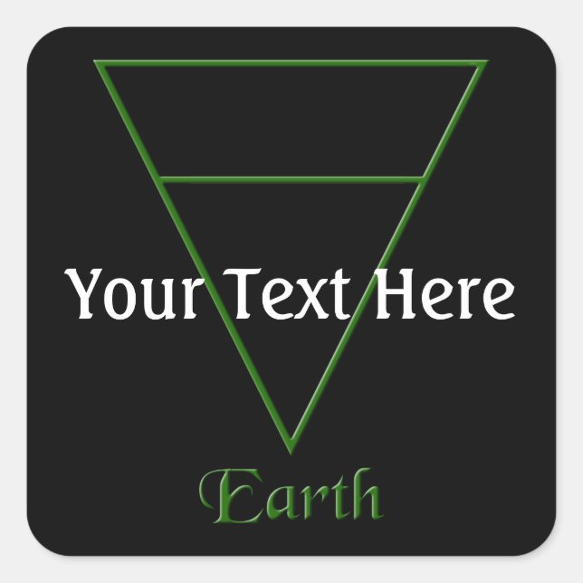 Sticker Carré Symbole de l'élément Terre de Pagan (Devant)