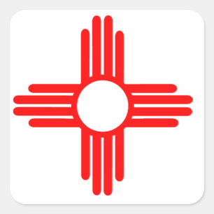 Sticker Carré Symbole de soleil amérindien
