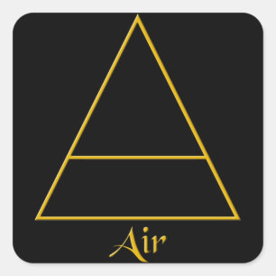 Sticker Carré Symbole d'élément d'air de Falln Pagan