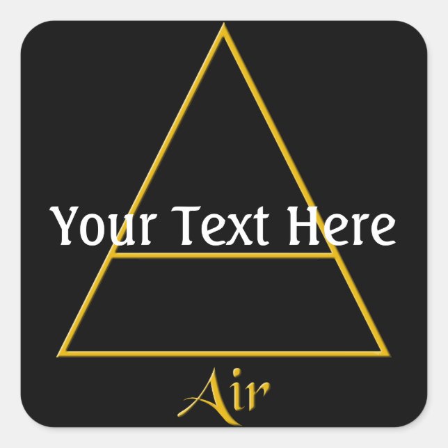 Sticker Carré Symbole d'élément d'air de Falln Pagan (Devant)