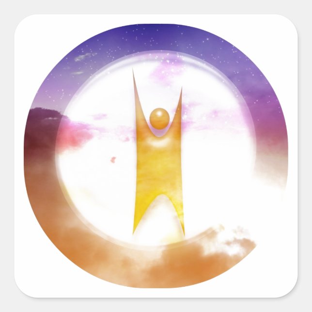 Sticker Carré Symbole humanisme (Devant)