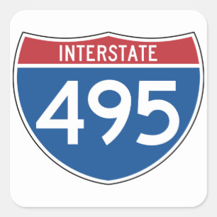 STICKER CARRÉ SYMBOLE INTERÉTAT 495