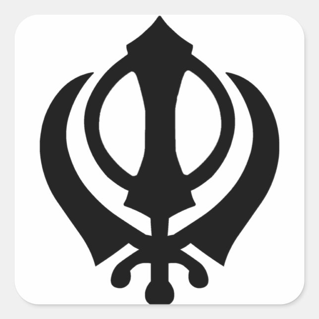 Sticker Carré SYMBOLE Khanda SIKH (Devant)
