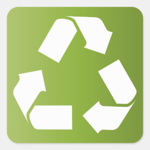STICKER CARRÉ SYMBOLE RECYCLE