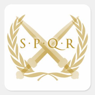 Sticker Carré Symbole SPQR