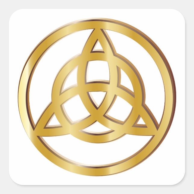 Sticker Carré symbole Triquetra (Devant)