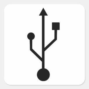 Sticker Carré Symbole USB