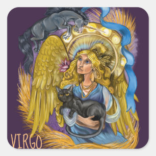 Sticker Carré Symbole Virgo Zodiac