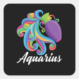Sticker Carré SYMBOLE Zodiaque Aquarius