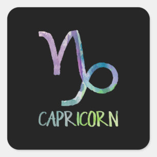 Sticker Carré SYMBOLE Zodiaque Capricorne Astrologie Cadeau de c