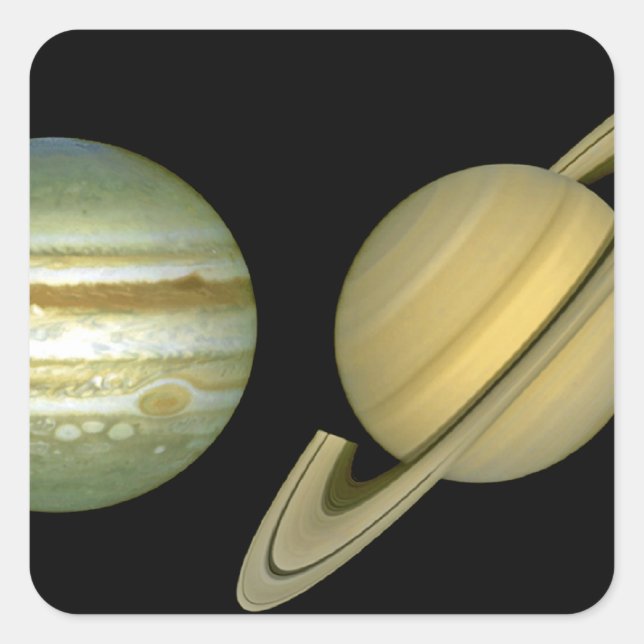 Sticker Carré Système solaire ~ Vue longue (Devant)